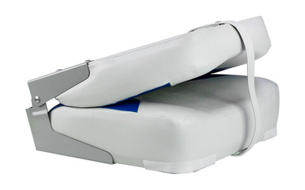 Кресло мягкое складное Classic, обивка винил, цвет серый/синий, Marine Rocket