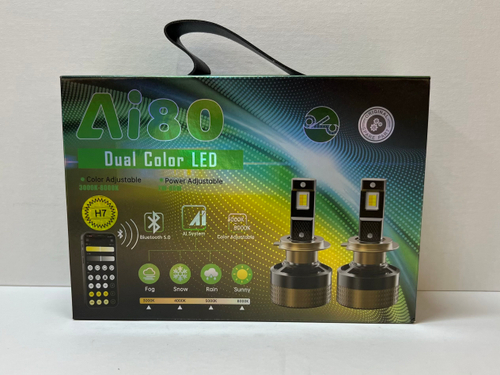 Ai80 / Светодиодные (H7) лампы, Ai80, 2-80 Вт, 12V, 3000K - 8000K (2 шт. / комплект)