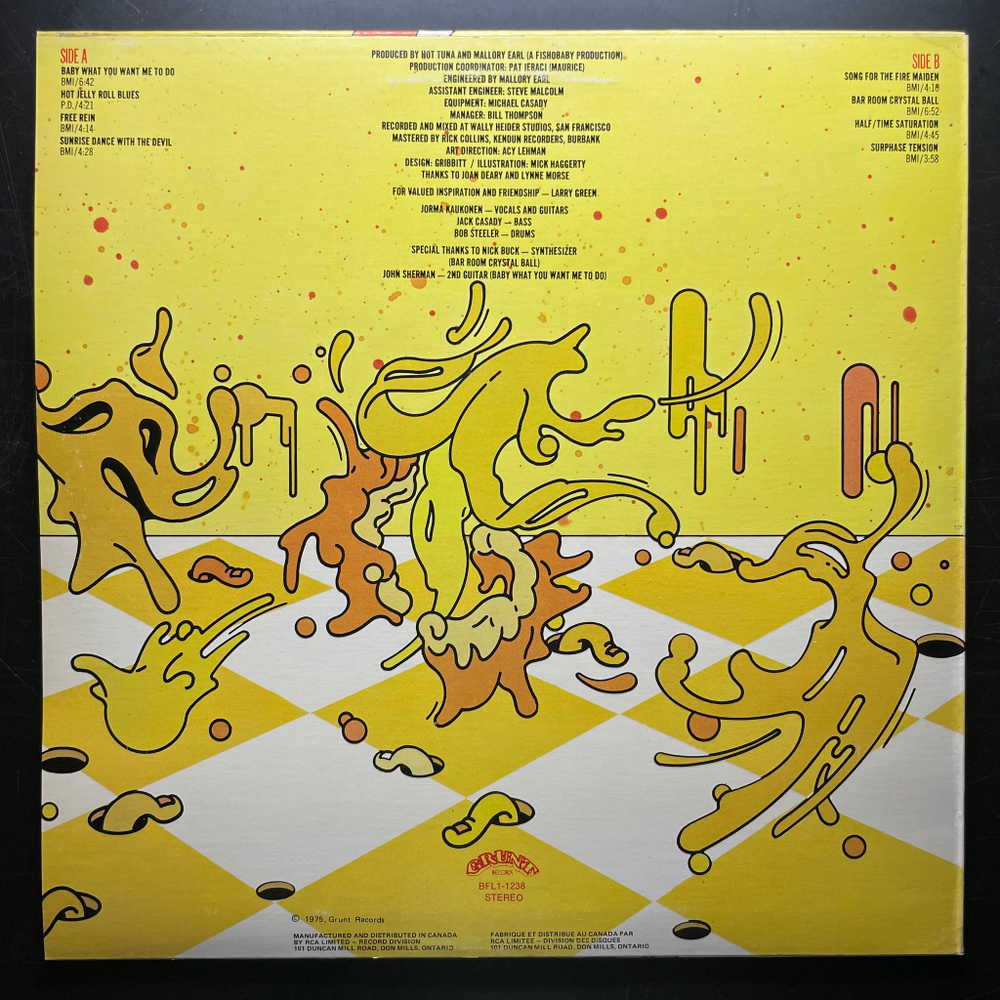 Hot Tuna ‎– Yellow Fever (Канада 1975г.)