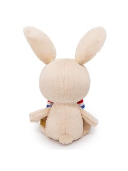 Мягкая игрушка Заяц Антоша в морском банте с якорем 15см