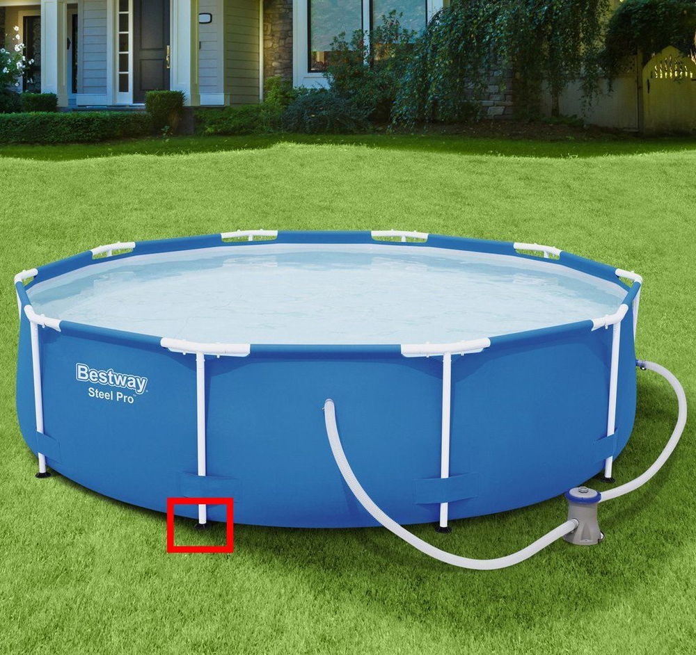 КОМПЛЕКТ 5 шт. Насадка вертикальной опоры Черная (опора стойки) P61010ASS16 BestWay диаметром 305см.