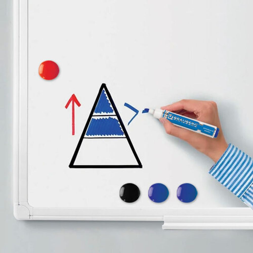 Доска магнитно-маркерная 90х120 см, ПВХ рамка, BRAUBERG "Standard", 237562