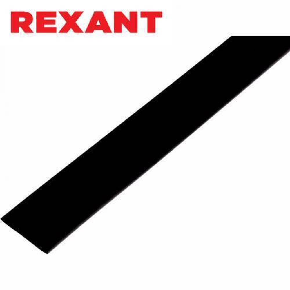 30,0/15,0 мм 1м термоусаживаемая трубка черная Rexant/23-0006