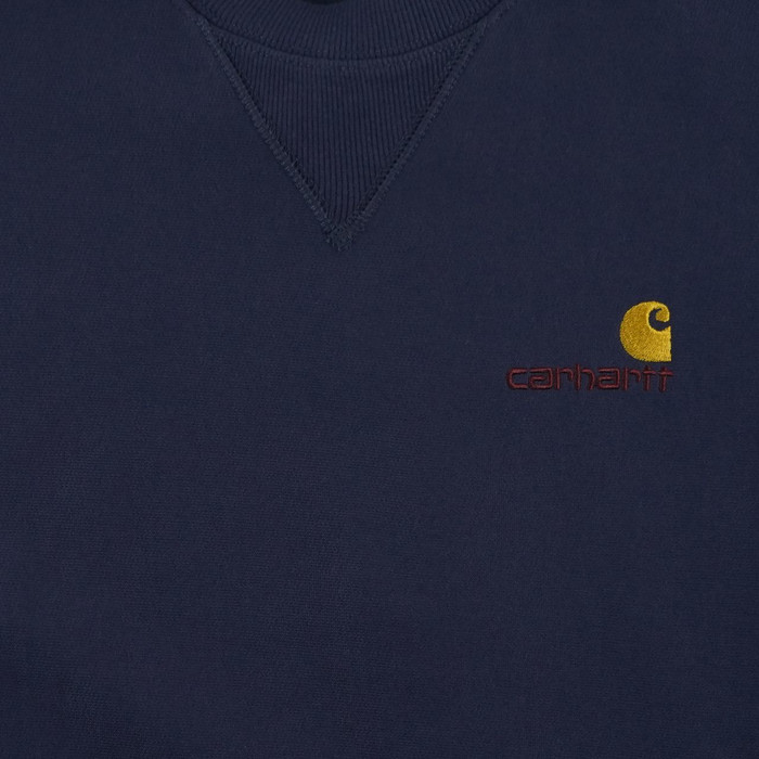 Толстовка мужская Carhartt WIP American Script Sweatshirt артикул:I025475_blue - купить в магазине Дайс