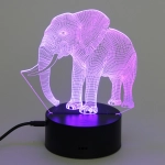 Светильник ночник «3D-Мамонт» на пластиковой подставке, с включателем USB