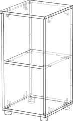 Стеллаж низкий узкий Стандарт Про ясень шимо светлый