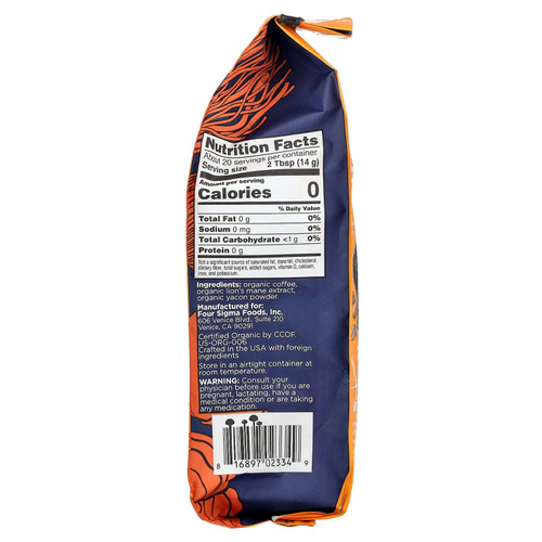 Four Sigmatic, Focus, органический холодный кофе с ежовиком гребенчатым, грибами и яконом, крупного помола, темная обжарка, 283 г (10 унций)