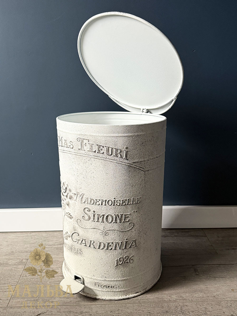 Бак "Флёр" белый 29х35х45 см / 12000 мл