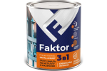 Грунт-краска по ржавчине Faktor (3 в 1) черная (0,8кг)