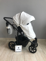 Коляска детская Peppy Capri 2 в 1 (08) белая кожа