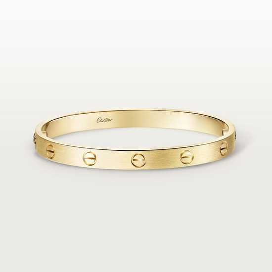 Cartier LOVE bracelet, classic model in yellow brushed gold