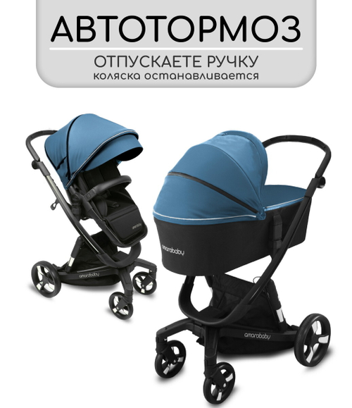 Детская коляска AmaroBaby Tutum 2 в 1 синий