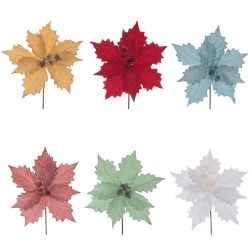 GAEM Цветок искусственный "Пуансеттия", L30 W30 H35 см, 6в.