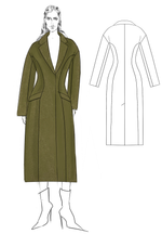 Пальто OLIVE с контрастной подкладкой Sky Blue