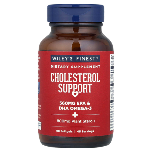 Wiley's Finest, Cholesterol Support, 90 мягких таблеток
