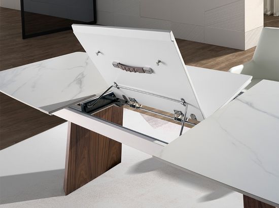 Раздвижной обеденный стол 1134/DT980 из керамики в мраморной отделке Испания