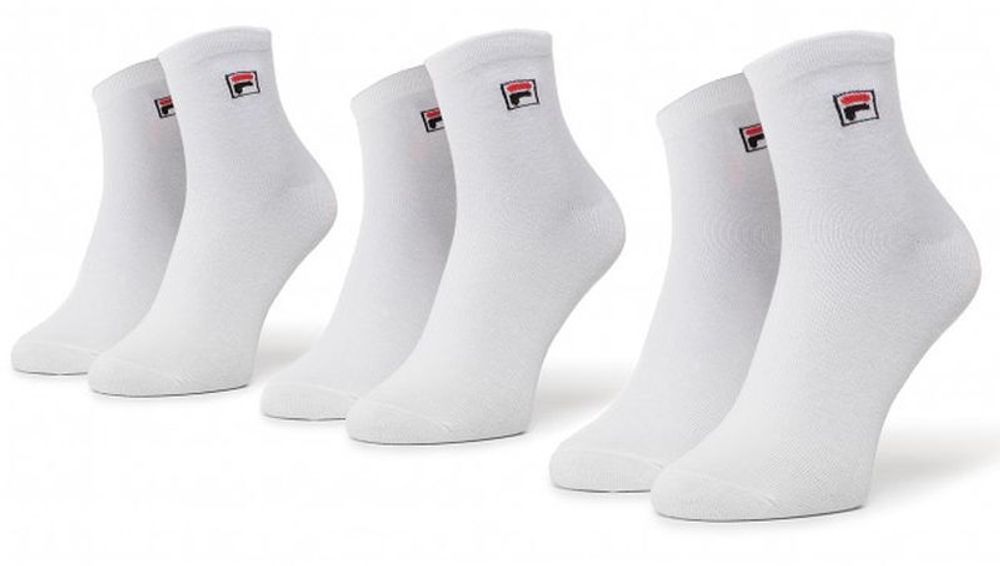 Носки теннисные Fila Quarter Plain Socks F9303 3P - white