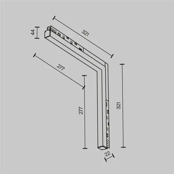 Трековый светильник Базис угловой / Basis Angle Exility 4000K 24Вт 120° Technical tr102-24w4k-w