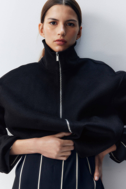 H&M Шерстяная куртка ручной работы, черный