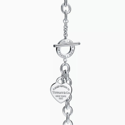Браслет из серебра Tiffany, Тиффани 925.с подвеской в форме сердца💝