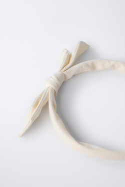 ZARA ТОНКИЙ ОБОДОК С БАНТОМ, ЭКРЮ