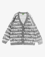 Кардиган Dissident Logo Pattern Серый