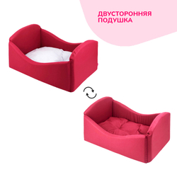Лежанка ZOOEXPRESS кроватка бордо