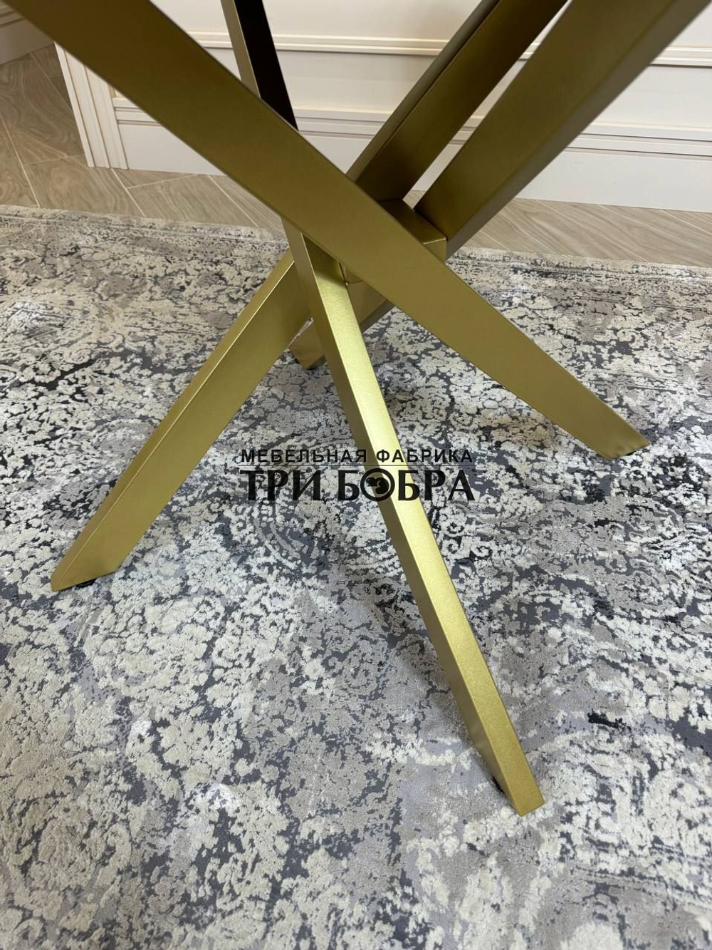 Стол круглый раздвижной "Лофт", белый каспий