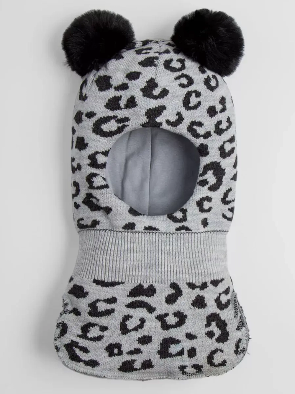 Шапка шлем детская зимняя вязаная