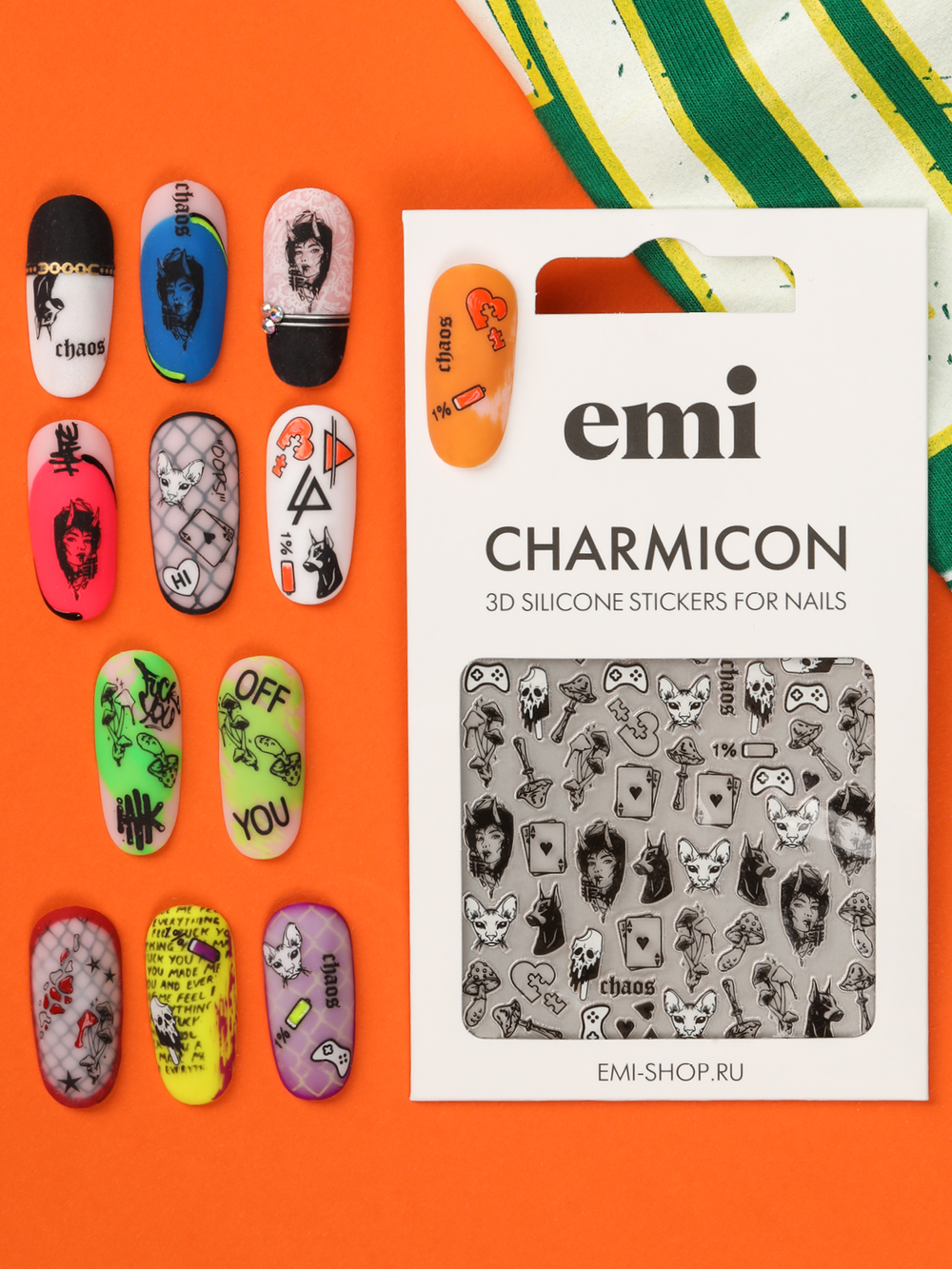 Charmicon 3D Silicone Stickers №220 Хаос