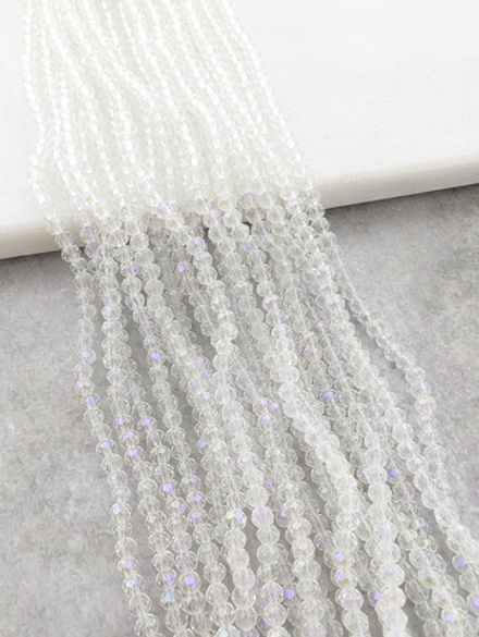 Бусины стеклянные рондель 3мм