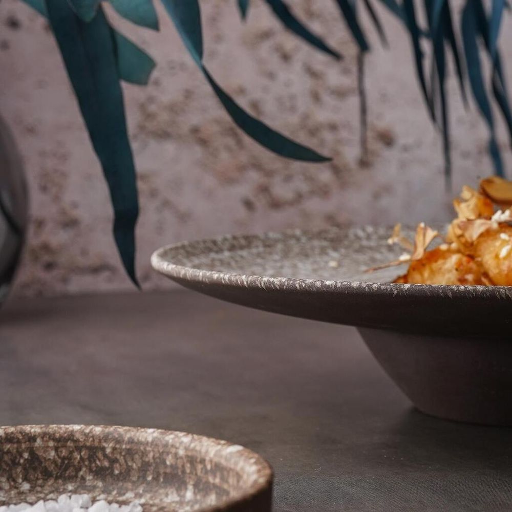 Тарелка глубокая 100 мл d 22 см h5 см для пасты/супа Brown Untouched Taiga P.L. Proff Cuisine [1]