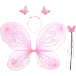 Карнавальный набор (крылья, ободок, палочка) «Фея Завиток» (крылья 44*39 см), Розовый