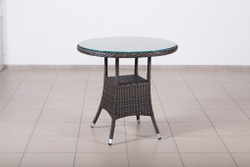 Стол круглый, столешница стекло, коллекция Крит