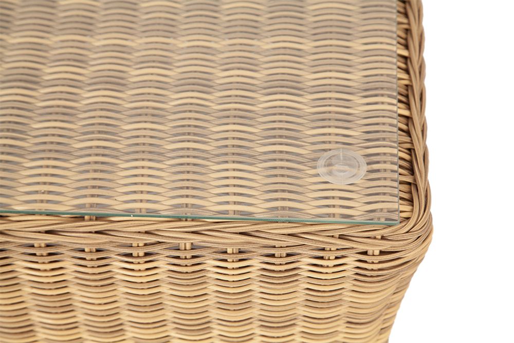 "Капучино" журнальный столик из искусственного ротанга, цвет соломенный