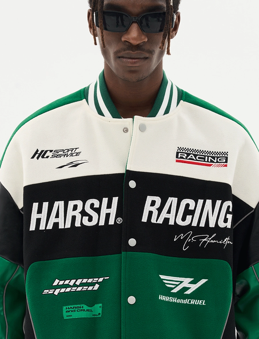 Бомбер HARSHandCRUEL "Racing" V2 Varsity Jacket