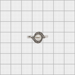 "Бриз" кольцо в серебряном покрытии из коллекции "Жемчужная" от Jenavi