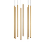 L8T747343 Люстра TUBO LED 40W 2560LM 25G ЗОЛОТО 4000K (574733+747343 (8шт)