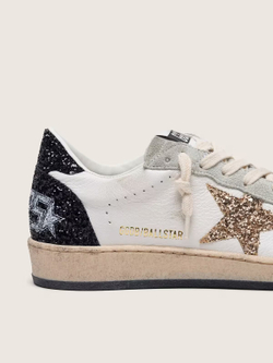 Ball Star in nappa and suede with glitter star and black heel tab