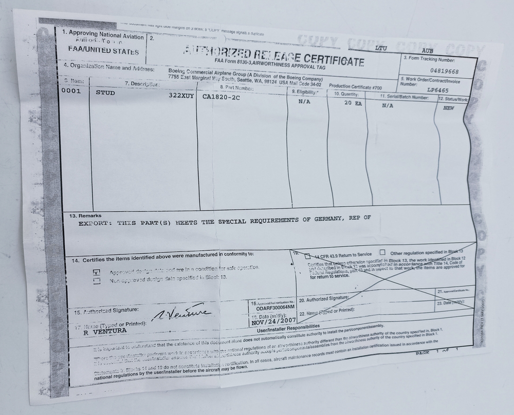 Штифт, шпилька CA1820-2C