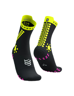Носки V4 Trail Black/Safe Yellow/Neo Pink