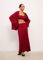 Юбка с баской MOLLY, бордовый