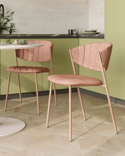 Стул Харпер ткань рогожка капучино каркас бежево-серый матовый