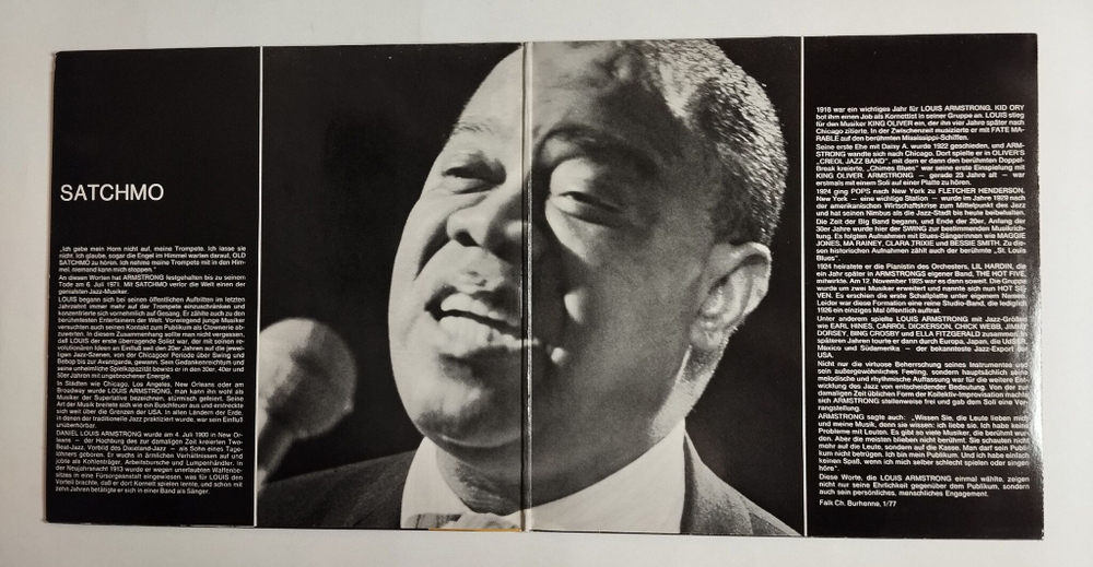 Винтажная виниловая пластинка LP Louis Armstrong Portrait (Germany 1977)