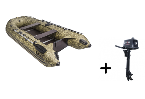 Ривьера 3200 СК камуфляж + PARSUN T 5.0 BMS (комплект лодка + мотор)