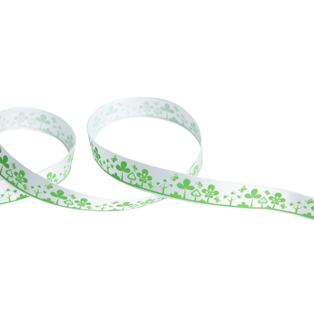 Лента атласная 12 мм ( 1/2 ") "Gamma" ALP-122 с рисунком , цвет F23/001