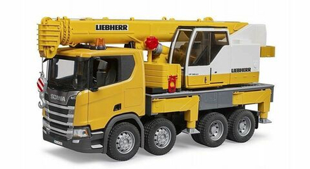 Игрушечный транспорт Bruder - Автокран Scania Super 560R Liebherr со светозвуковым модулем/ строительная техника - Брудер 03571