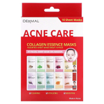 Dermal, Collagen Essence, маски с коллагеном, для ухода за акне, ассорти, 10 шт. по 23 г (0,81 унции)