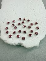 Шатоны 4 мм, Роза в серебре, 25 шт