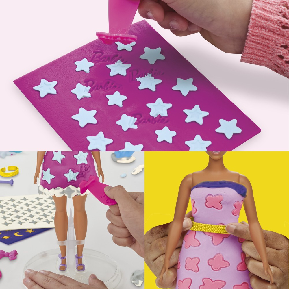 Play-Doh - Пластилин BARBIE Блеск и драгоценности Дополнительный набор G1364